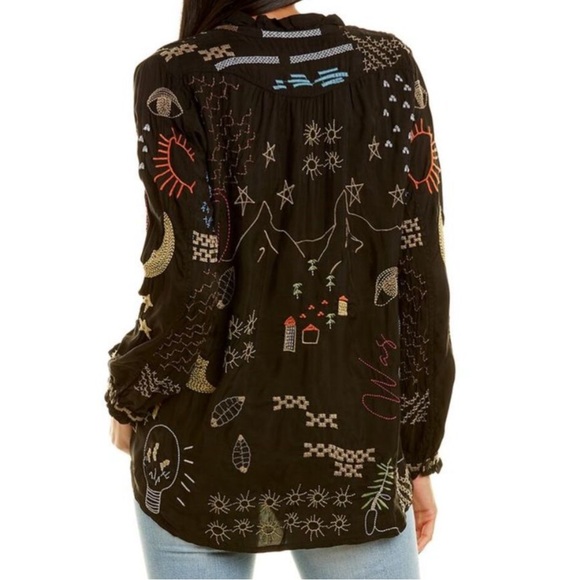 Johnny Was Biya Picassa heavily embroidered blouse NWT RARE - Picture 2 of 10